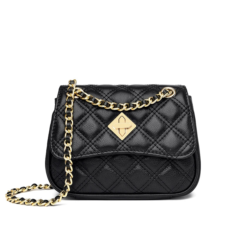 Genuine Leather Bag For Women Luxury Brand Small Ladies Handbag High Quality Natural Cowskin Female Shoulder Crossbody Bags Tote