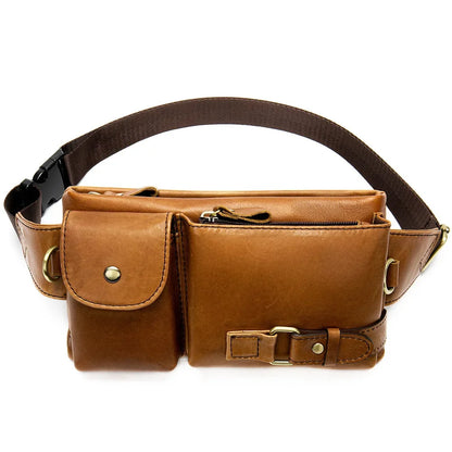 Genuine Leather Bag Men Casual Messenger Fashion Men's Chest Pack Business Bag's For Male Crossbody Bags