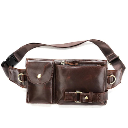 Genuine Leather Bag Men Casual Messenger Fashion Men's Chest Pack Business Bag's For Male Crossbody Bags
