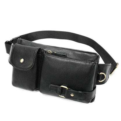 Genuine Leather Bag Men Casual Messenger Fashion Men's Chest Pack Business Bag's For Male Crossbody Bags