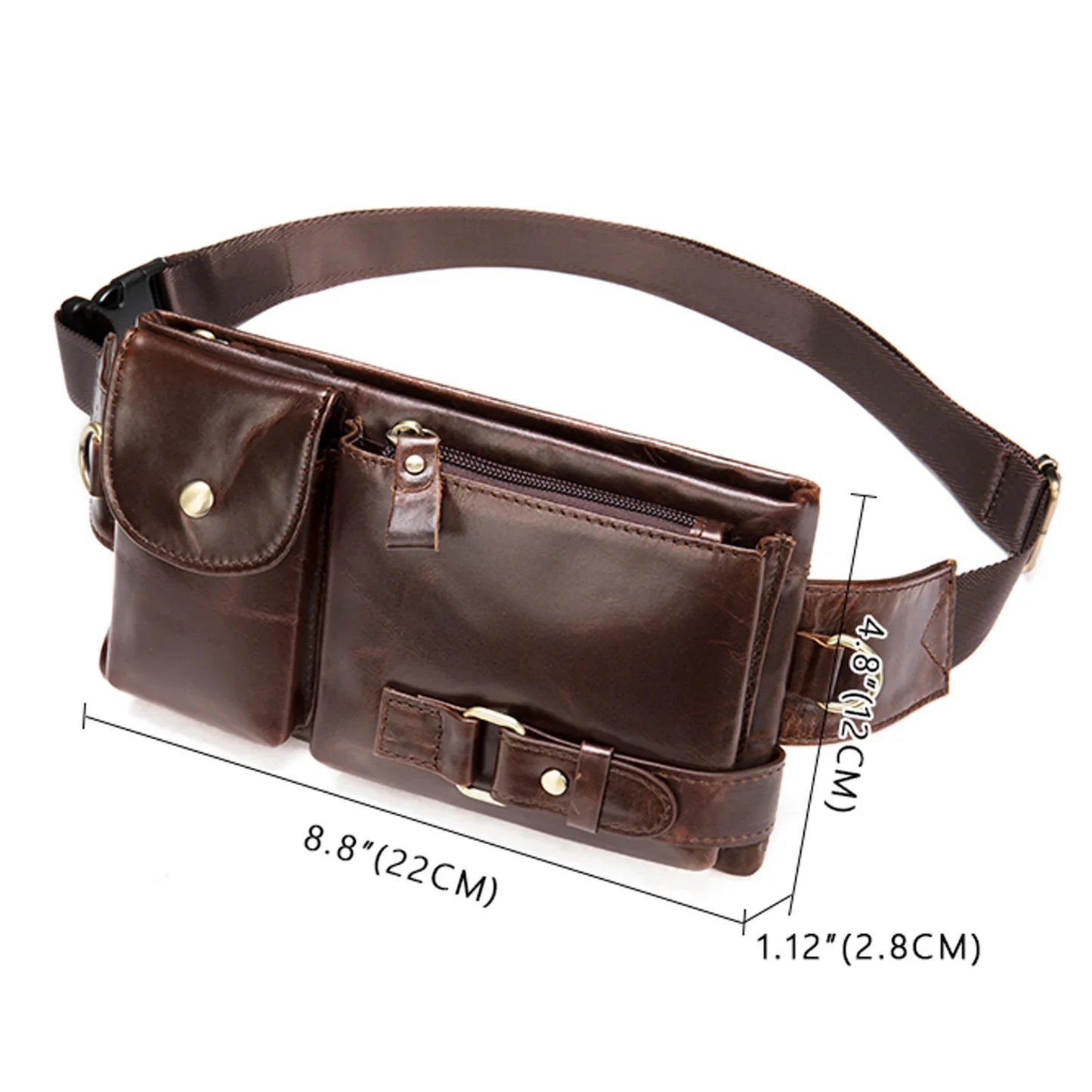 Genuine Leather Bag Men Casual Messenger Fashion Men's Chest Pack Business Bag's For Male Crossbody Bags