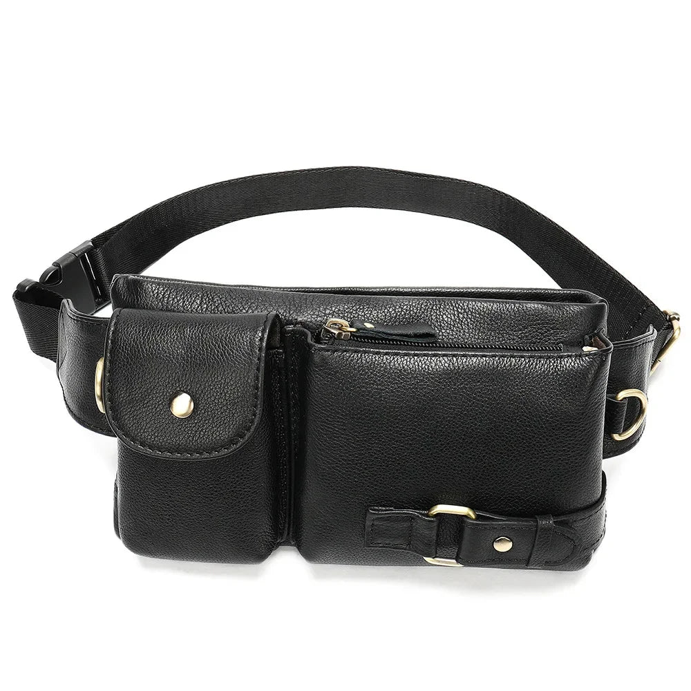 Genuine Leather Bag Men Casual Messenger Fashion Men's Chest Pack Business Bag's For Male Crossbody Bags