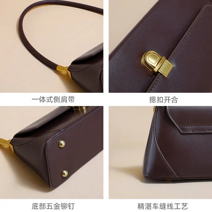 Genuine Leather Bag Spring Shoulder Bag Women's Baguette Bag Armpit Crossbody Bags for Women  Luxury Bags
