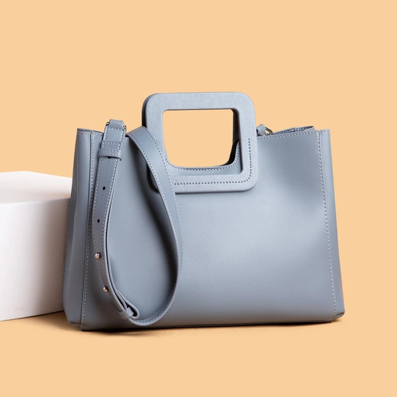 Genuine Leather Brand Women Tote Bag High Quality Handbag for Women 2022 Luxury Ladies Large Capacity Shoulder Crossbody Bag Sac