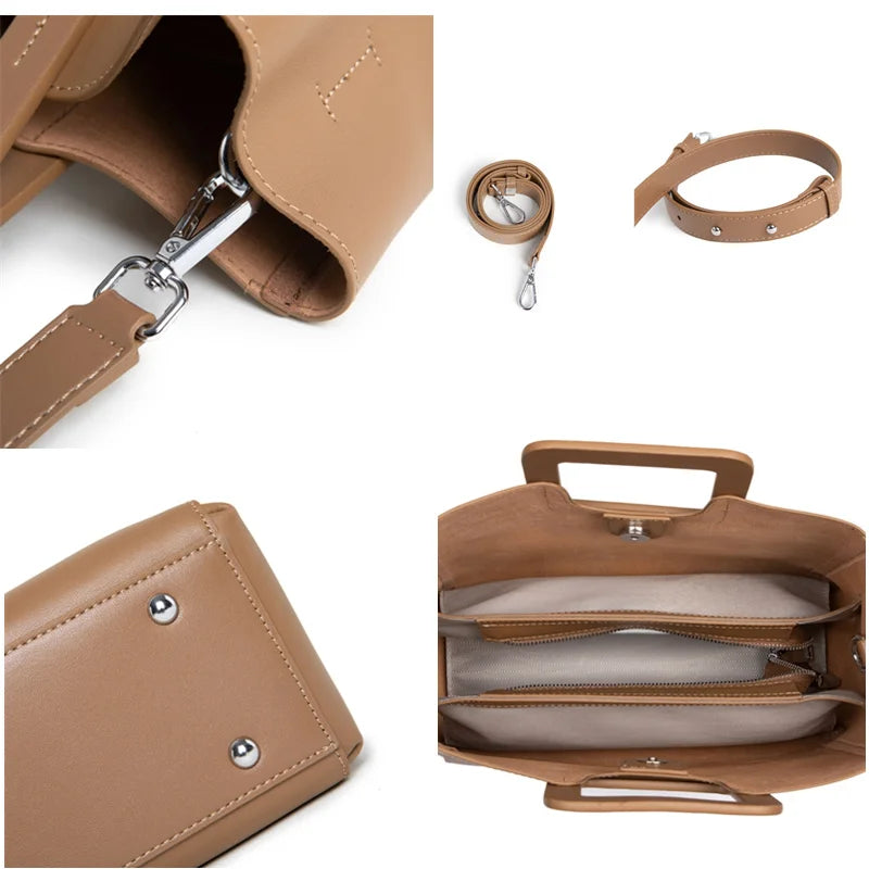 Genuine Leather Brand Women Tote Bag High Quality Handbag for Women 2022 Luxury Ladies Large Capacity Shoulder Crossbody Bag Sac