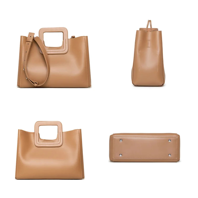 Genuine Leather Brand Women Tote Bag High Quality Handbag for Women 2022 Luxury Ladies Large Capacity Shoulder Crossbody Bag Sac