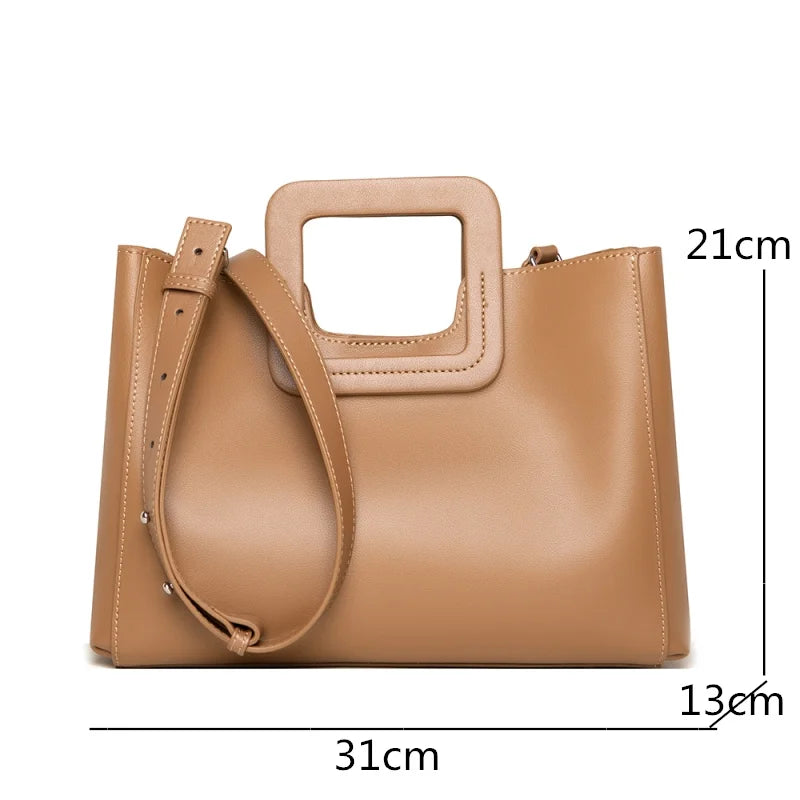 Genuine Leather Brand Women Tote Bag High Quality Handbag for Women 2022 Luxury Ladies Large Capacity Shoulder Crossbody Bag Sac