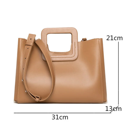 Genuine Leather Brand Women Tote Bag High Quality Handbag for Women 2022 Luxury Ladies Large Capacity Shoulder Crossbody Bag Sac