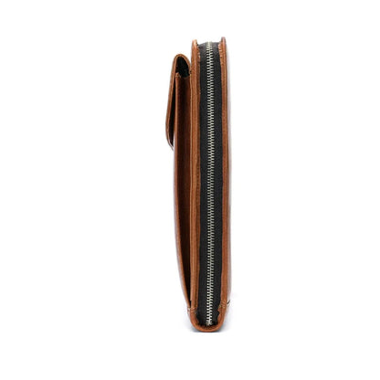 Genuine Leather Business Large Capacity Handbag Envelope File Cowhide Zipper Men's Bag