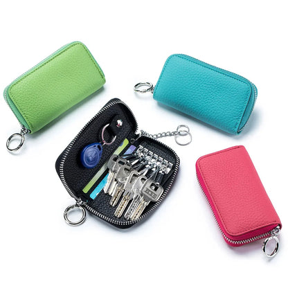 Genuine Leather Card Case Multifunctional Universal Car Key Bag