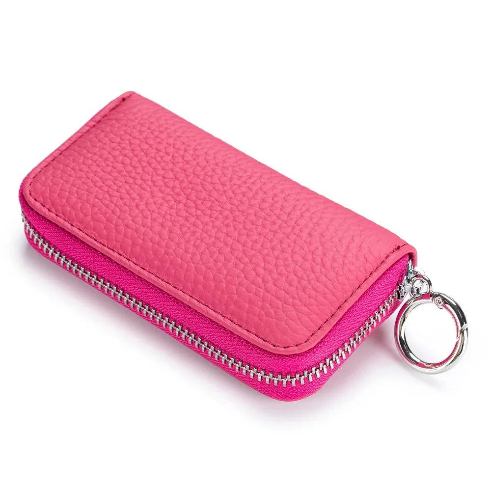 Genuine Leather Card Case Multifunctional Universal Car Key Bag
