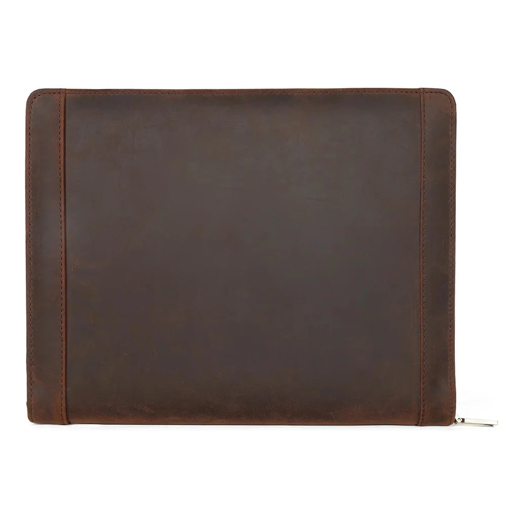 Genuine Leather Case for 9.7" 10.5" IPad Tablet Business Office Notebook Document Bag Folder Portfolio Organizer