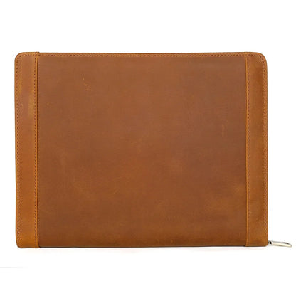 Genuine Leather Case for 9.7" 10.5" IPad Tablet Business Office Notebook Document Bag Folder Portfolio Organizer