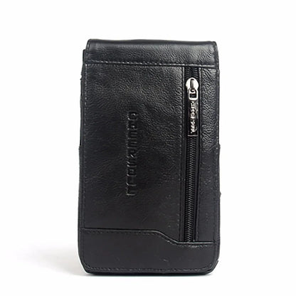 Genuine Leather Cell/Mobile Phone Case Cover Fanny Pack Belt Bags Hook Purse Pouch Hot Sale Casual Men Loops Bum Waist Hip Bag
