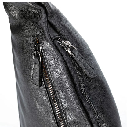 Genuine Leather Chest Messenger Shoulder Casual First Layer Cowhide Waist Trendy Men's Cross Bag Men