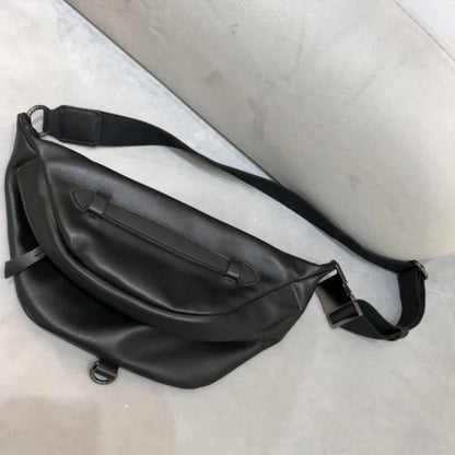 Genuine Leather Chest Shoulder Bag for Woman Cool Crossbody Packs High Quality Cowhide Female General Belt Saddle Shoulder Bags