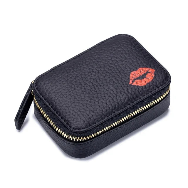 Genuine Leather Coin Purse Small Mini Cosmetic Lady Carries Lipstick Pack Multifunctional Storage Bag