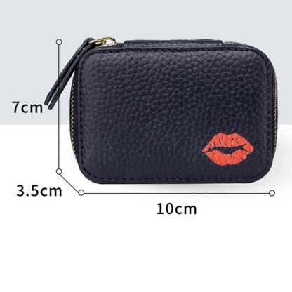 Genuine Leather Coin Purse Small Mini Cosmetic Lady Carries Lipstick Pack Multifunctional Storage Bag