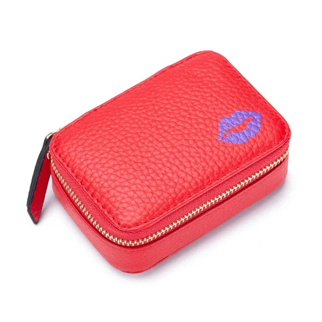 Genuine Leather Coin Purse Small Mini Cosmetic Lady Carries Lipstick Pack Multifunctional Storage Bag