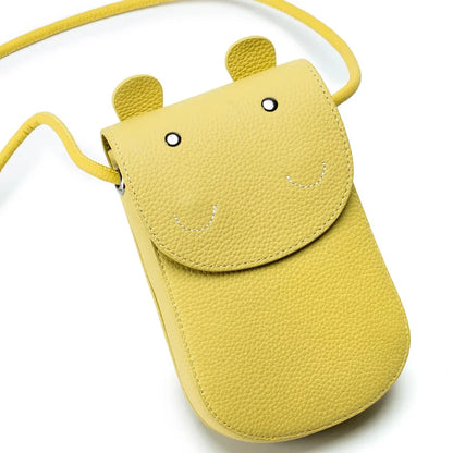 Genuine Leather Colorful Crossbody Bag for Woman Fashion Cute Mini Cell Phone Shoulder Messenger Bags Handbag Kawaii Purses