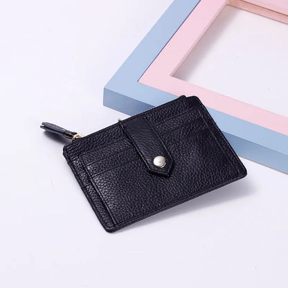 Genuine Leather Credit Card Holder for Men Women Thin Mini Bank Cards Cover Real Cowhide Bussiness Cards Wallets porte carte