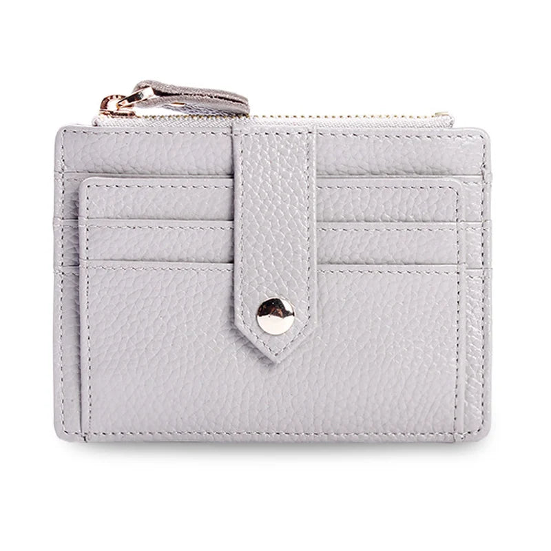Genuine Leather Credit Card Holder for Men Women Thin Mini Bank Cards Cover Real Cowhide Bussiness Cards Wallets porte carte