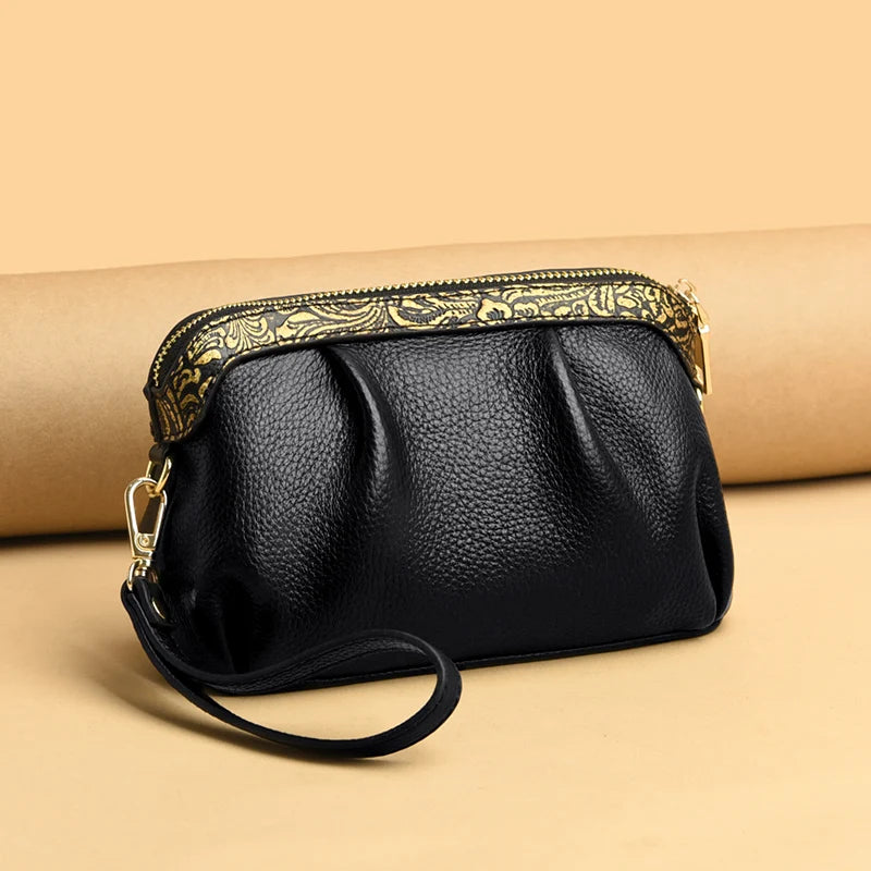 Genuine Leather Cross Body Bag Women Casual Cow Leather Woman's Handbag Fashion Girl Ladies Solid Shoulder Messenger Bags Clutch