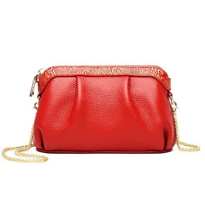 Genuine Leather Cross Body Bag Women Casual Cow Leather Woman's Handbag Fashion Girl Ladies Solid Shoulder Messenger Bags Clutch
