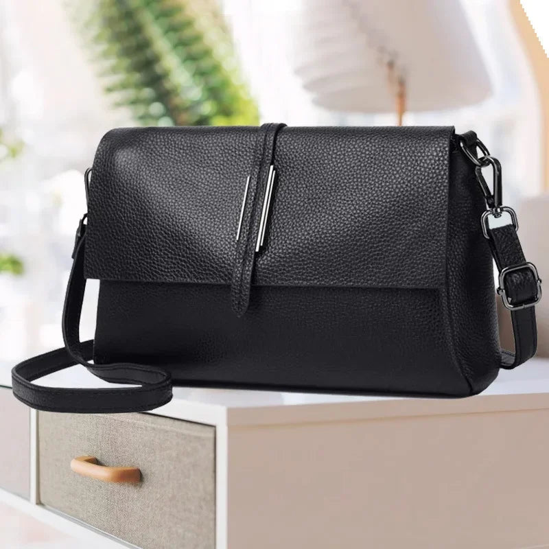Genuine Leather Crossbody Bag 2024 New Women's Leather Shoulder Soft Leather Small Bag Luxury Bag  Ladies Hand Bags
