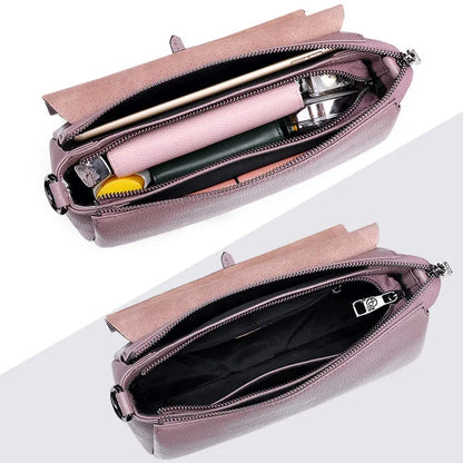 Genuine Leather Crossbody Bag 2024 New Women's Leather Shoulder Soft Leather Small Bag Luxury Bag  Ladies Hand Bags