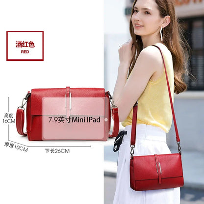 Genuine Leather Crossbody Bag 2024 New Women's Leather Shoulder Soft Leather Small Bag Luxury Bag  Ladies Hand Bags