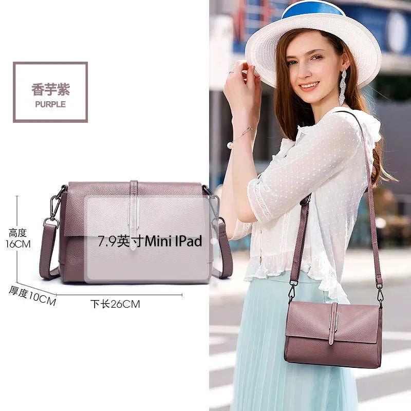 Genuine Leather Crossbody Bag 2024 New Women's Leather Shoulder Soft Leather Small Bag Luxury Bag  Ladies Hand Bags