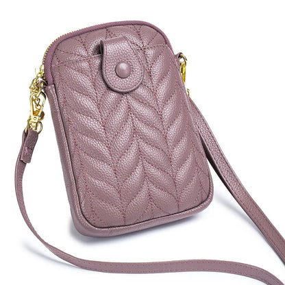 Genuine Leather Crossbody Bags for Women Designer Shoulder Bags Lady Girls Mini Zipper Handbags and Purse Bolsos Para Mujer