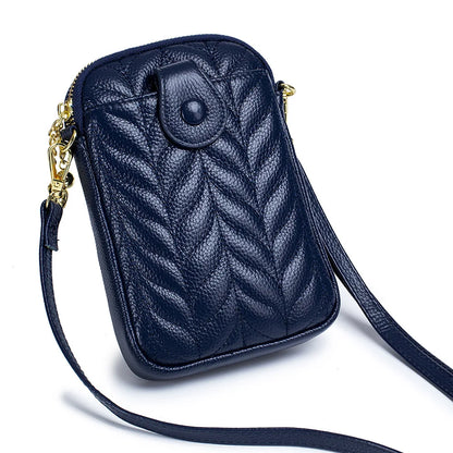 Genuine Leather Crossbody Bags for Women Designer Shoulder Bags Lady Girls Mini Zipper Handbags and Purse Bolsos Para Mujer