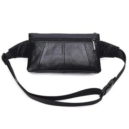 Genuine Leather Fanny Waist Hip Bum for Men Travel Casual Cell Phone Case Real Cowhide Purse Chest Pack Belt Bag