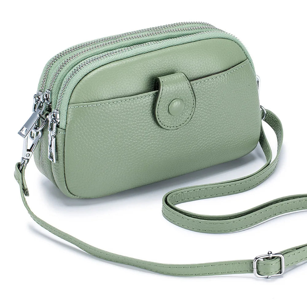 Genuine Leather Fashion Crossbody Bags for Women Mini Shoulder Bag Large Capacity Ladies Bag Purses and Handbags Bolsas De Mujer