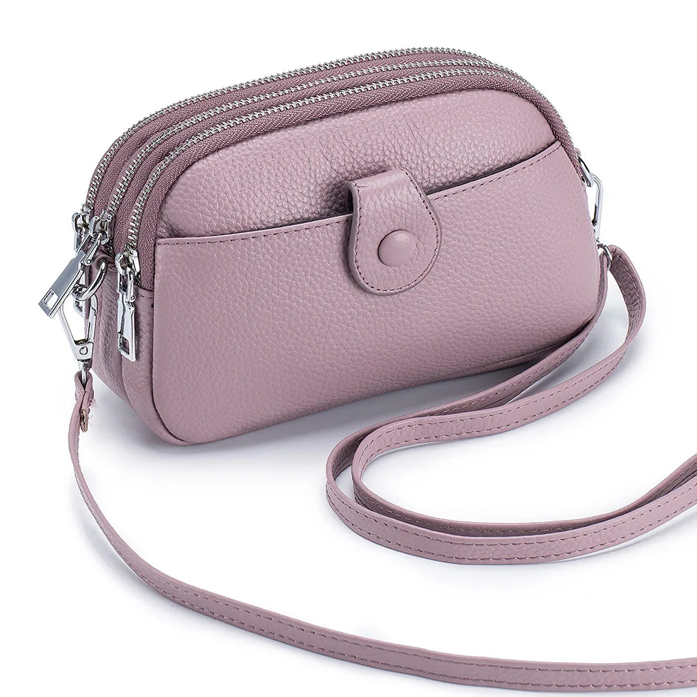 Genuine Leather Fashion Crossbody Bags for Women Mini Shoulder Bag Large Capacity Ladies Bag Purses and Handbags Bolsas De Mujer