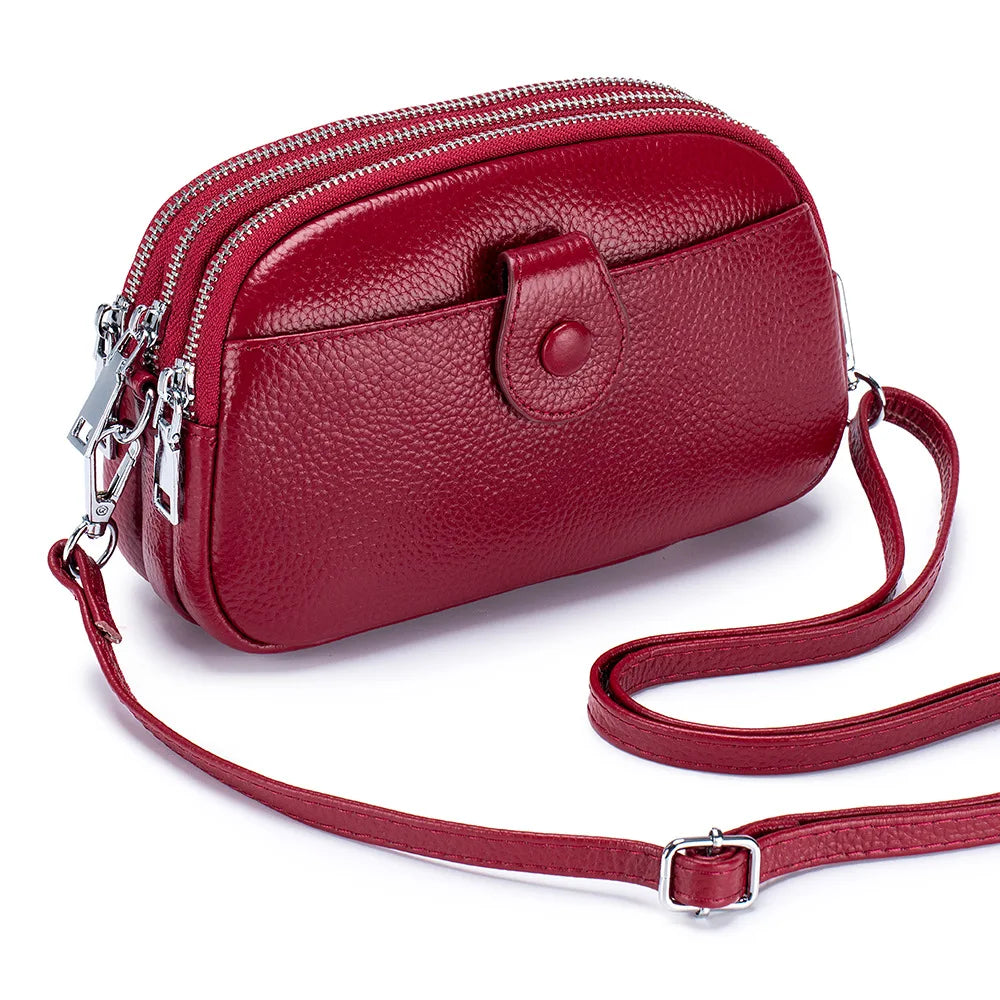 Genuine Leather Fashion Crossbody Bags for Women Mini Shoulder Bag Large Capacity Ladies Bag Purses and Handbags Bolsas De Mujer