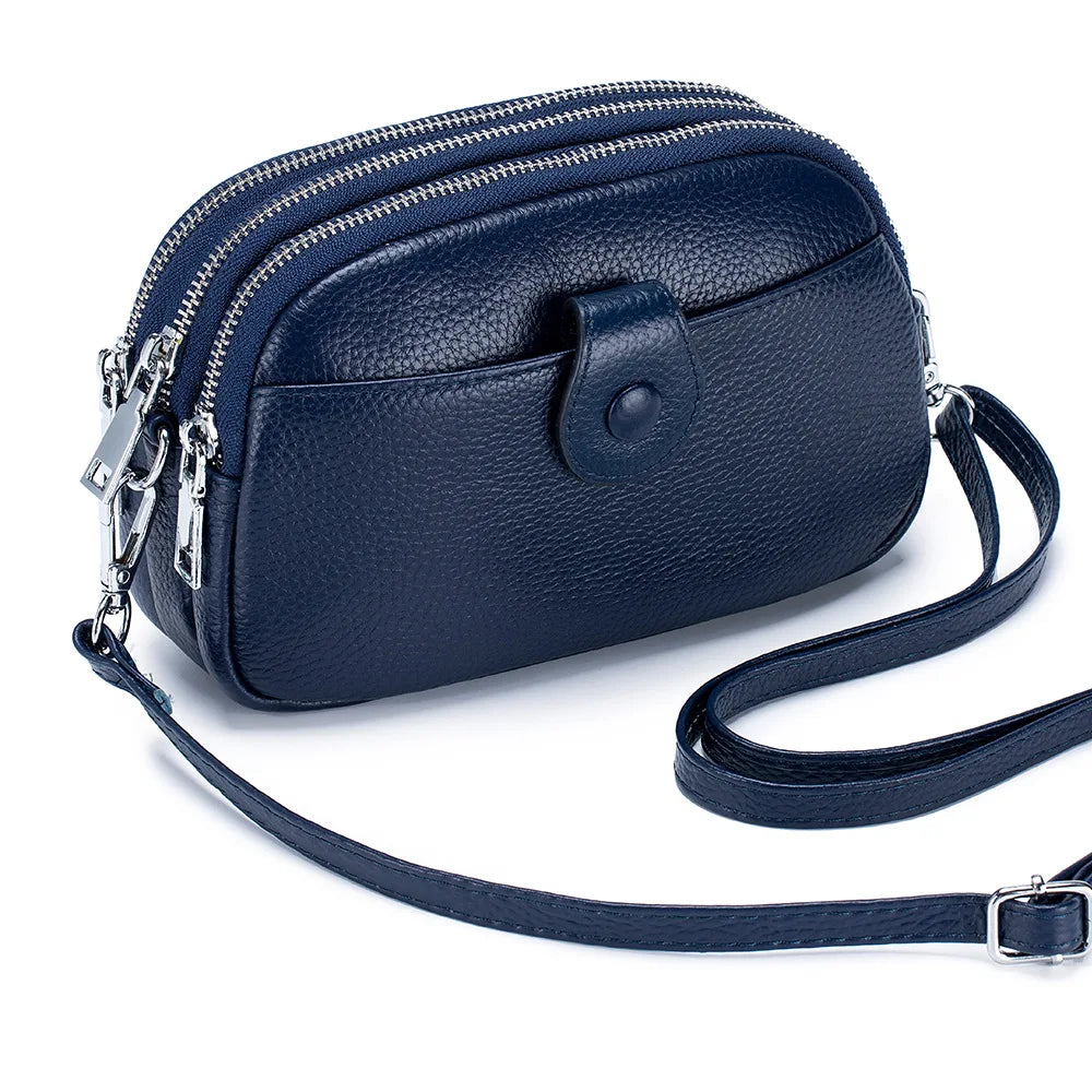 Genuine Leather Fashion Crossbody Bags for Women Mini Shoulder Bag Large Capacity Ladies Bag Purses and Handbags Bolsas De Mujer