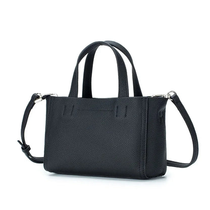 Genuine Leather Handbag Fashion Square Small Tote One Shoulder Diagonal Straddle Bag