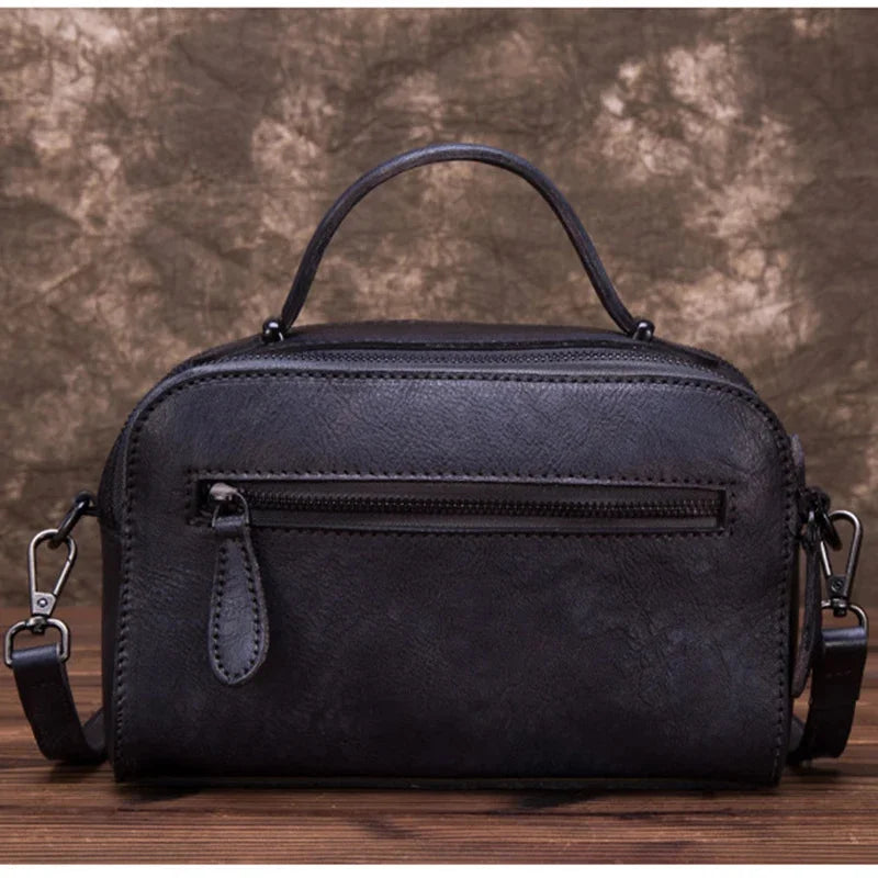Genuine Leather Handbag Purse Women Shoulder Top Handle Bags Embossed Designer Female Real Cowhide Tote Cross body Messenger Bag