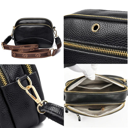 Genuine Leather Handbag Women's Bag 2022 Fashion Solid Color Cow Women Shoulder Crossbody Bag Luxury Ladies Phone Bag And Purses
