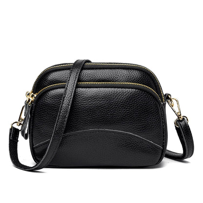 Genuine Leather Handbag Women's Bag 2022 Fashion Solid Color Cow Women Shoulder Crossbody Bag Luxury Ladies Phone Bag And Purses