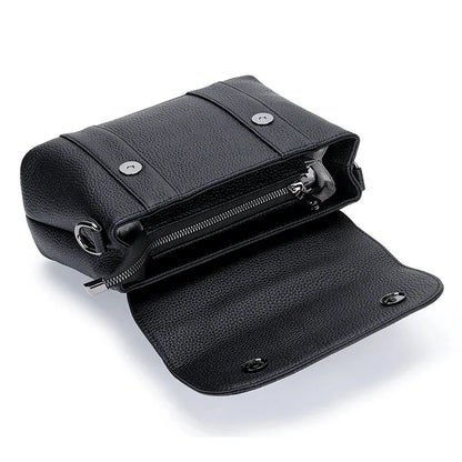 Genuine Leather Ladies First Layer Cowhide Messenger Bag New Multifunctional Single Handbag Wide Shoulder Strap Satchel