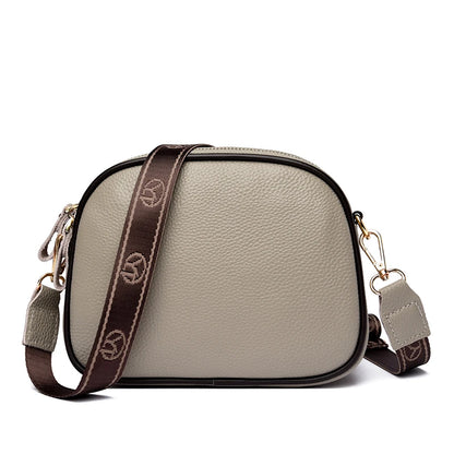 Genuine Leather Ladies Shoulder Bags HandBags For Women's 2022 Fashion 3 Layer Female Crossbody Bag Cow Leather Ladies Purse Sac