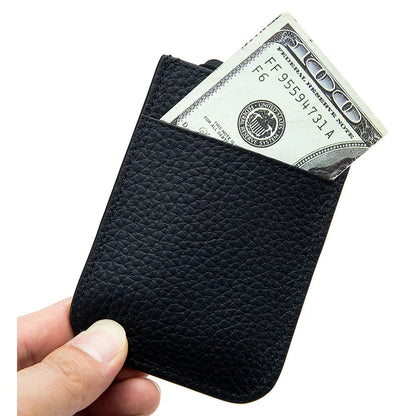 Genuine Leather Laminated Drawstring Rfid Business Portable Ultrathin Card Bag