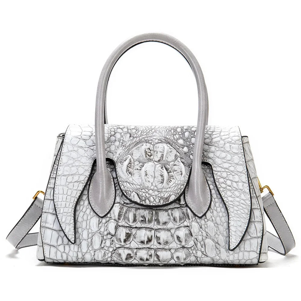 Genuine Leather Luxury Handbags Crocodile Top Handle Bag Designer Satchel Bags For Women Handbag