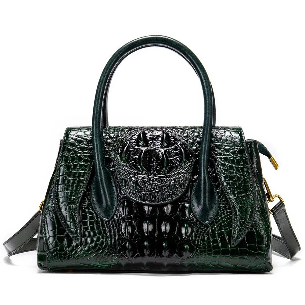 Genuine Leather Luxury Handbags Crocodile Top Handle Bag Designer Satchel Bags For Women Handbag