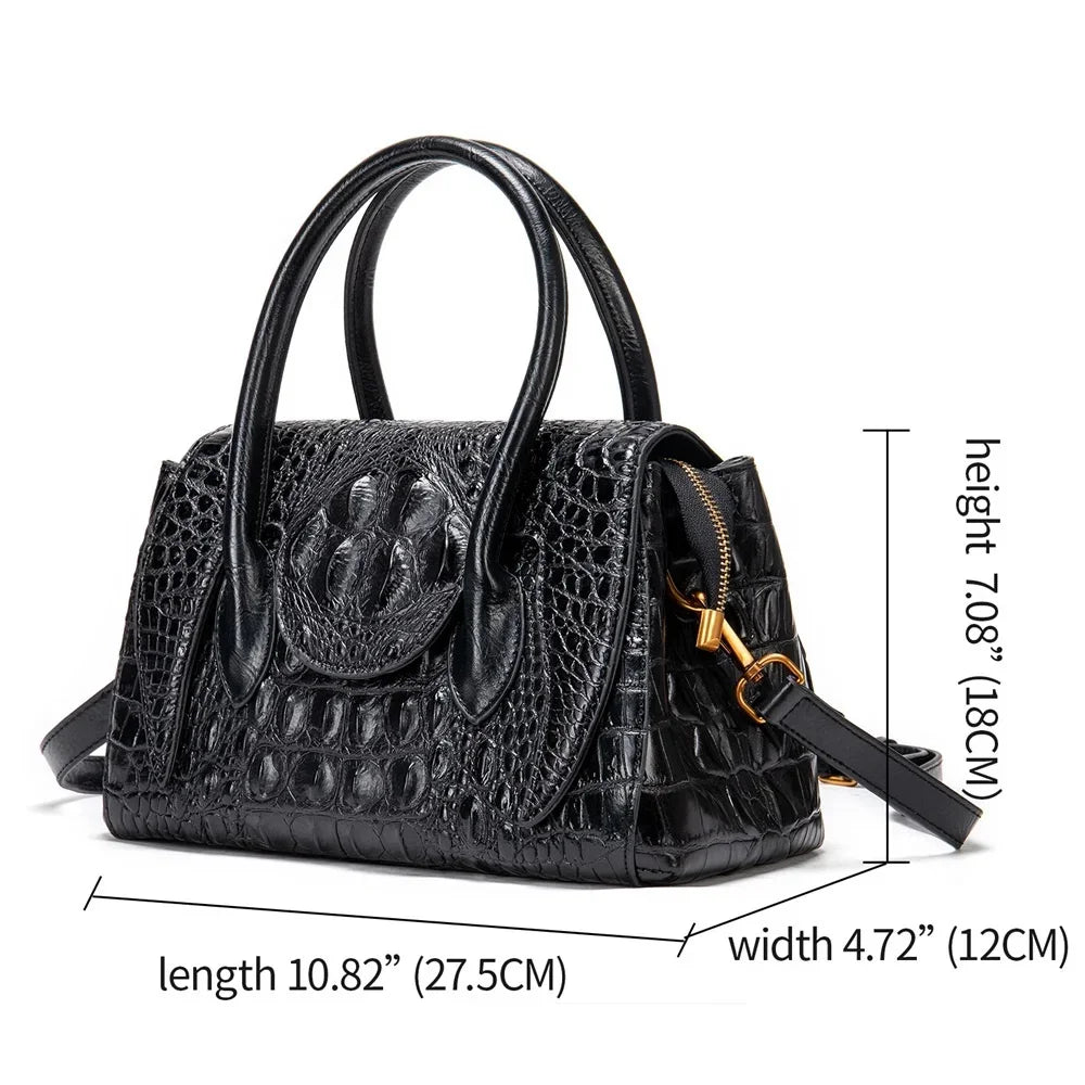 Genuine Leather Luxury Handbags Crocodile Top Handle Bag Designer Satchel Bags For Women Handbag