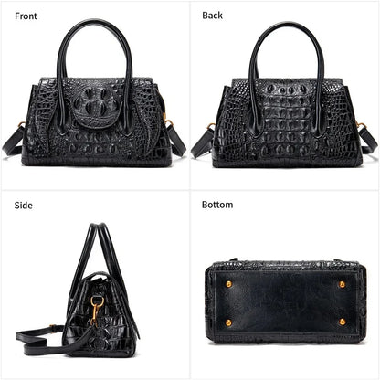 Genuine Leather Luxury Handbags Crocodile Top Handle Bag Designer Satchel Bags For Women Handbag